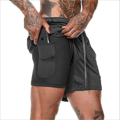 Men's Double Layer Sports  Beach Shorts