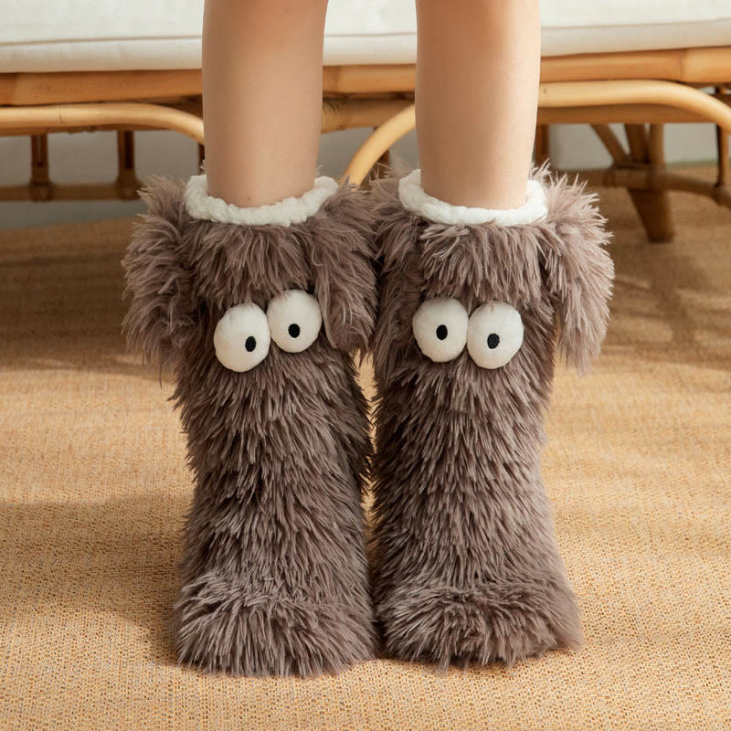 Plus Size Fluffy Monster Indoor Slipper Socks