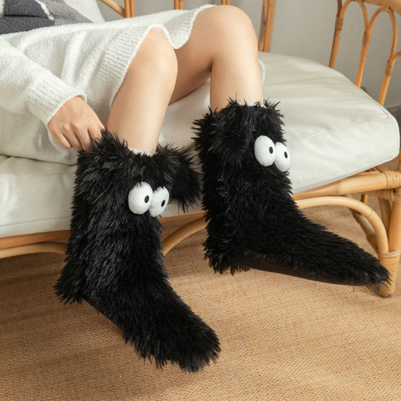 Plus Size Fluffy Monster Indoor Slipper Socks