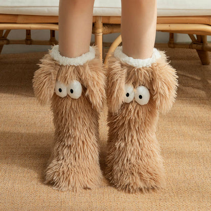 Plus Size Fluffy Monster Indoor Slipper Socks
