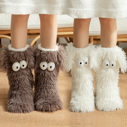 Plus Size Fluffy Monster Indoor Slipper Socks