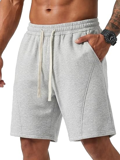 Men's 8" Baggy Sweat Shorts | Cotton Fleece with Pockets