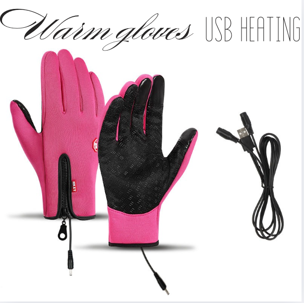 Crestsport™ Outdoor Heated Gloves Windproof and Waterproof with Plus Velvet