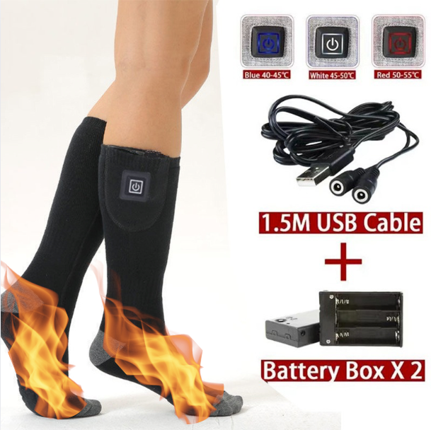 Heated Socks with Adjustable Temperature