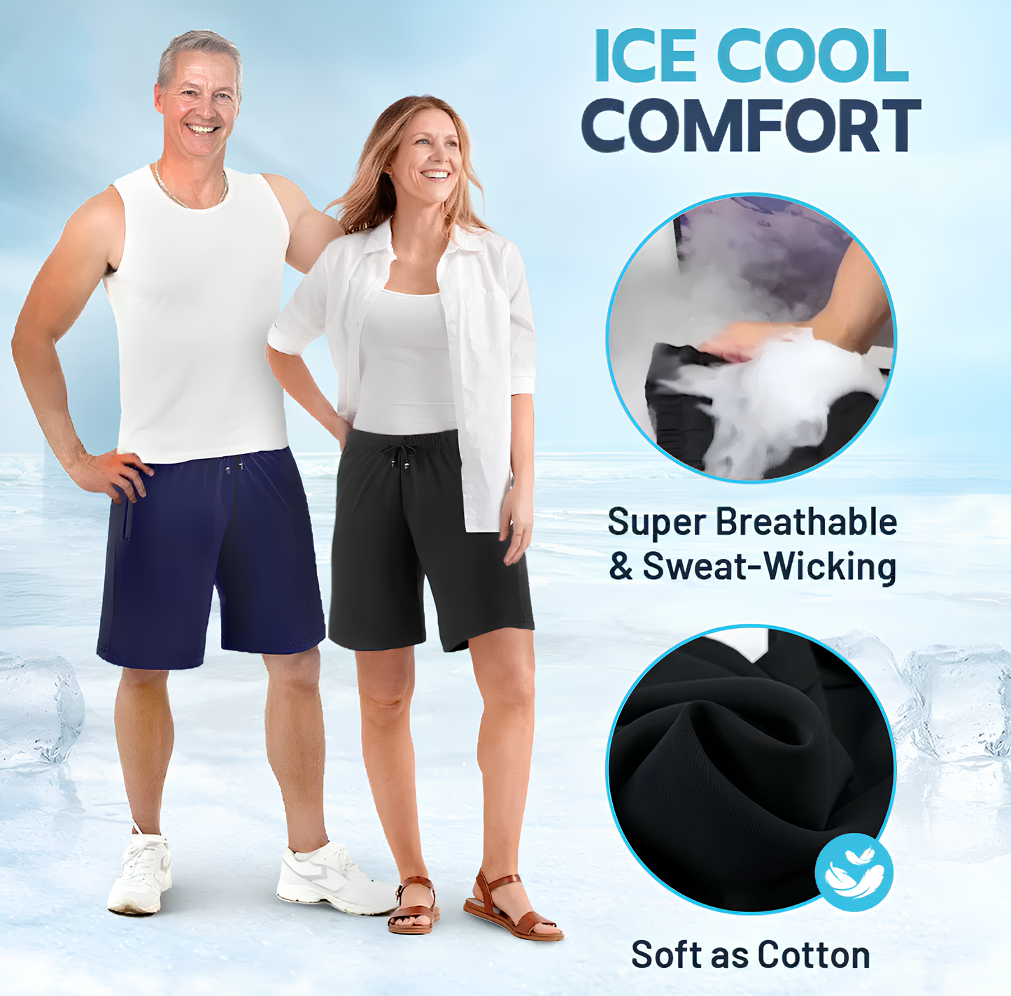Ice Silk Stretch Quick-Dry Shorts-Unisex - Buy 2 Pcs Get Free Shipping