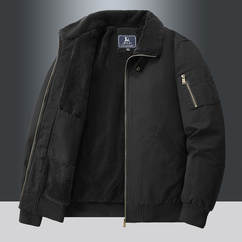 Sherpa-Lined Bomber Jacket