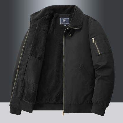 Sherpa-Lined Bomber Jacket