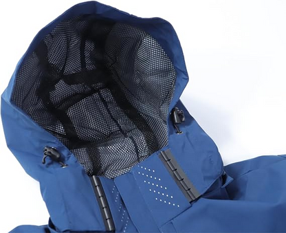 Men’s Waterproof Lightweight Rain Jacket with Removable Hood