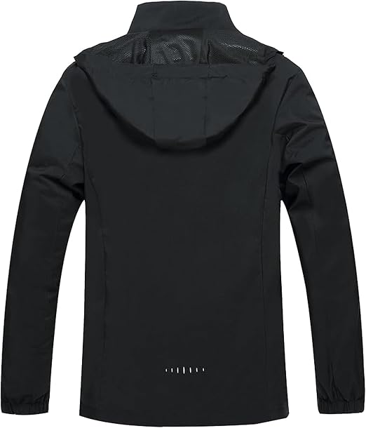 Men’s Waterproof Lightweight Rain Jacket with Removable Hood