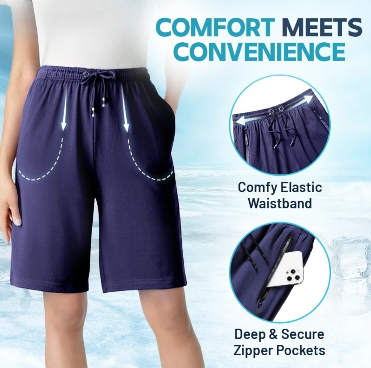 Ice Silk Stretch Quick-Dry Shorts-Unisex - Buy 2 Pcs Get Free Shipping