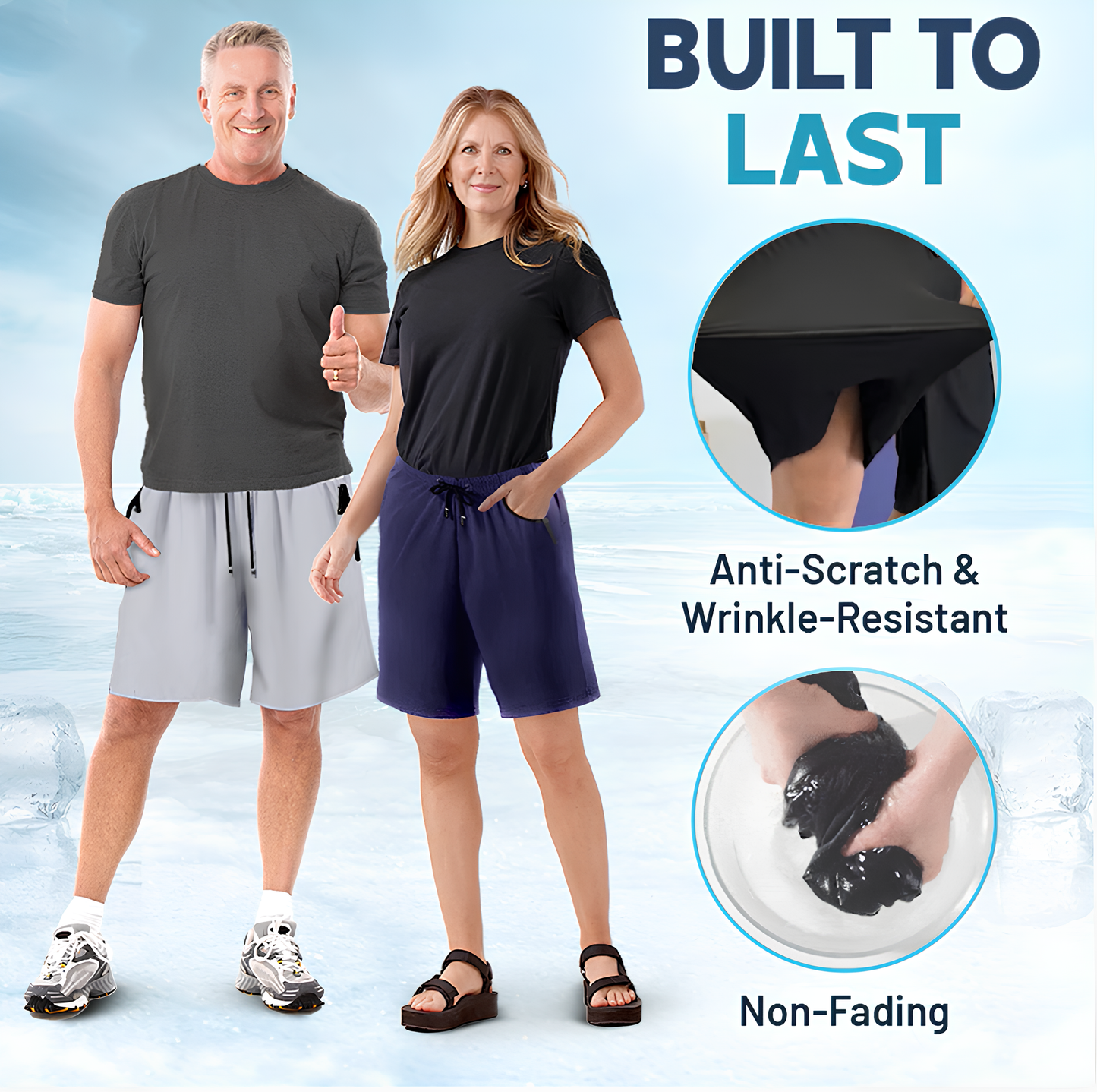 Ice Silk Stretch Quick-Dry Shorts-Unisex - Buy 2 Pcs Get Free Shipping