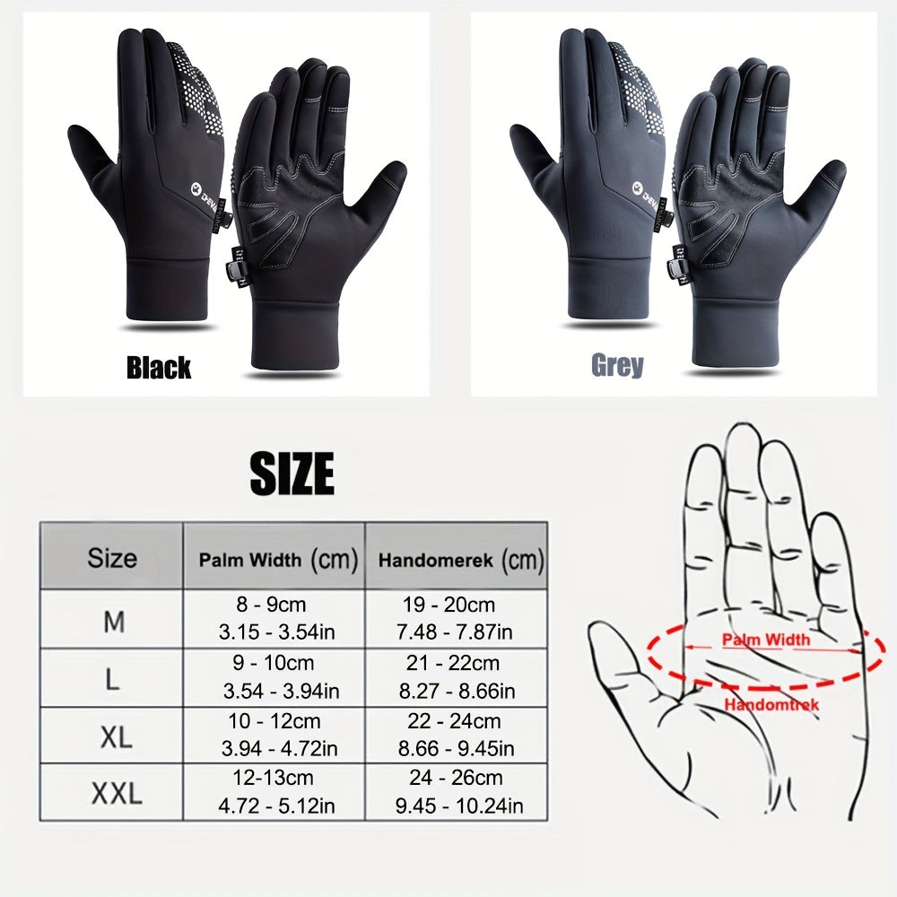 Waterproof Warm Touch Screen Gloves For Running Cycling Driving Skiing