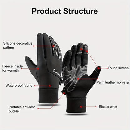 Crestsport™ Waterproof Warm Touch Screen Gloves For Running Cycling Driving Skiing
