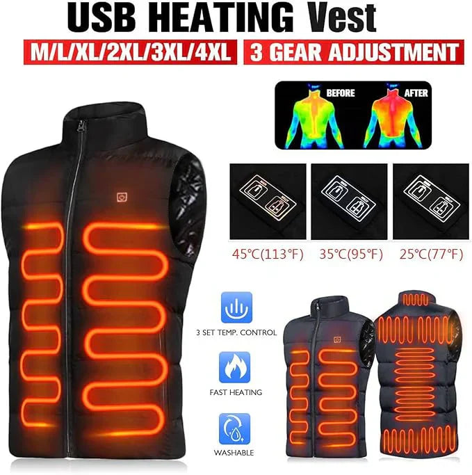 LAST DAY 40% OFF - 🎁 New Unisex Warming Heated Vest