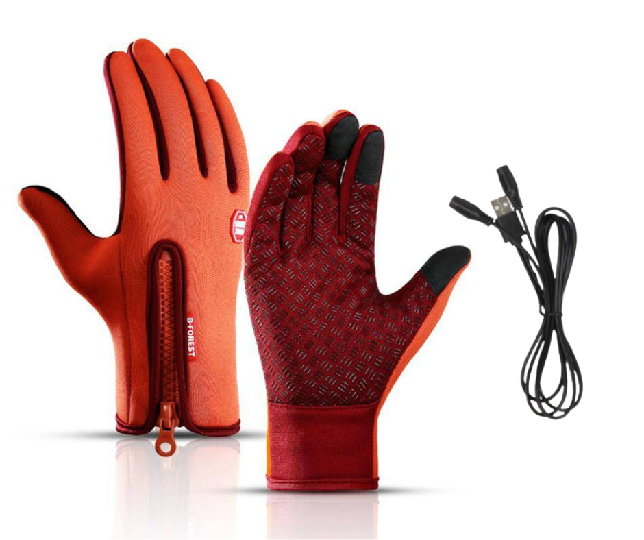 Crestsport™ Outdoor Heated Gloves Windproof and Waterproof with Plus Velvet