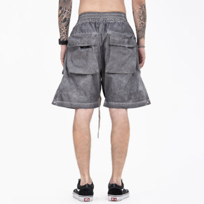 Retro Tide High Arcade Multi-pocket Casual Men's Shorts