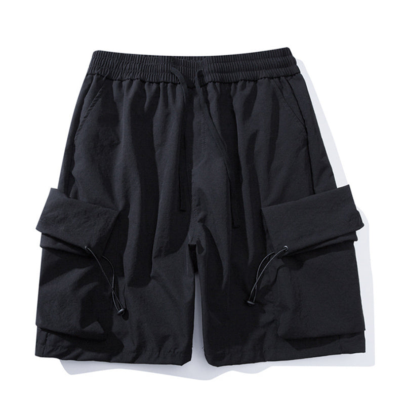 Men's Solid Color Elastic Waist Thin Shorts