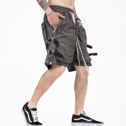 Retro Tide High Arcade Multi-pocket Casual Men's Shorts