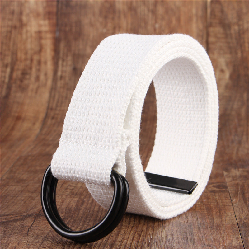 Crestsport Double Buckle Canvas Simple Belt