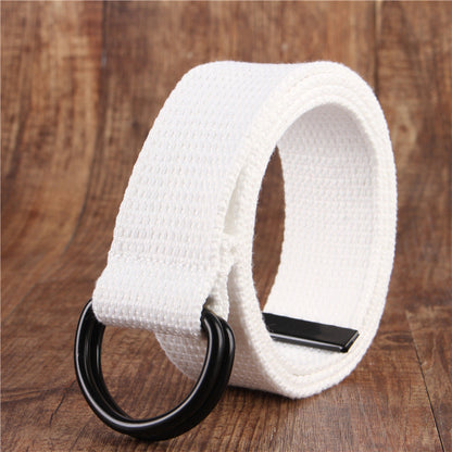 Crestsport Double Buckle Canvas Simple Belt