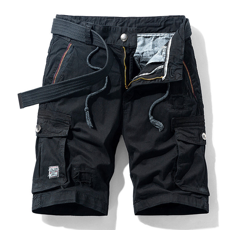 Casual Straight Leg Multi-pocket Men's Shorts