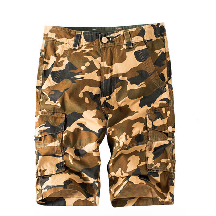 Casual Camo Multi-bag Straight  Men's Shorts