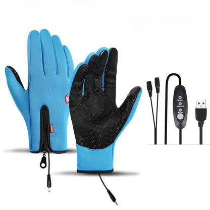 Crestsport™ Outdoor Heated Gloves Windproof and Waterproof with Plus Velvet-1