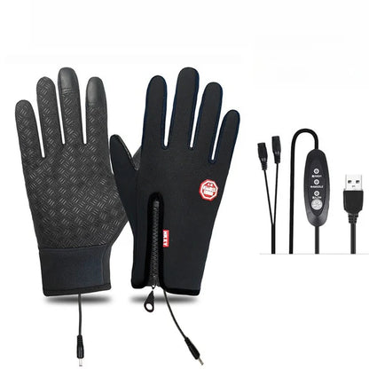 Crestsport™ Outdoor Heated Gloves Windproof and Waterproof with Plus Velvet-1