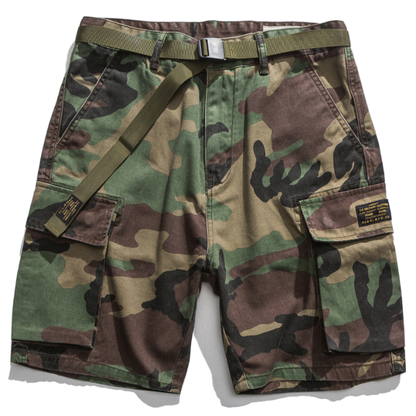 Classic Camo Men's Japanese Multi-pocket Design Outdoor Shorts