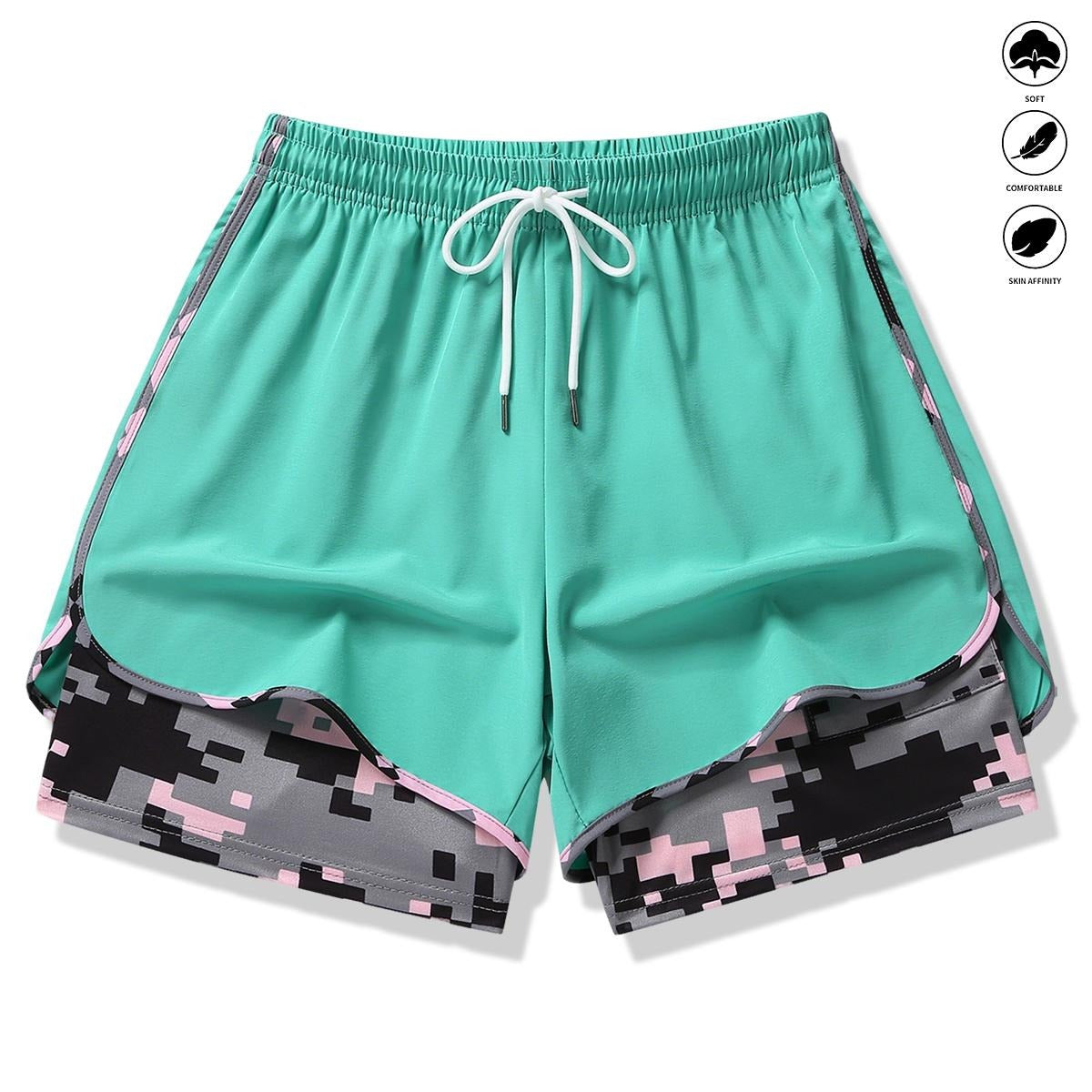 3-pack Women’s Casual Athletic Shorts With Built-in Liner