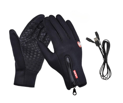 Crestsport™ Outdoor Heated Gloves Windproof and Waterproof with Plus Velvet