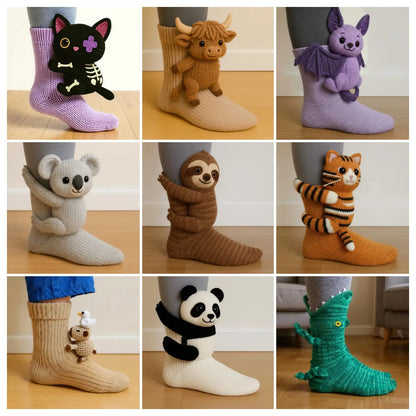 🔥Last Day 49% OFF-2025 Architecturm®3D Knit Animal Socks (A pair)🧦
