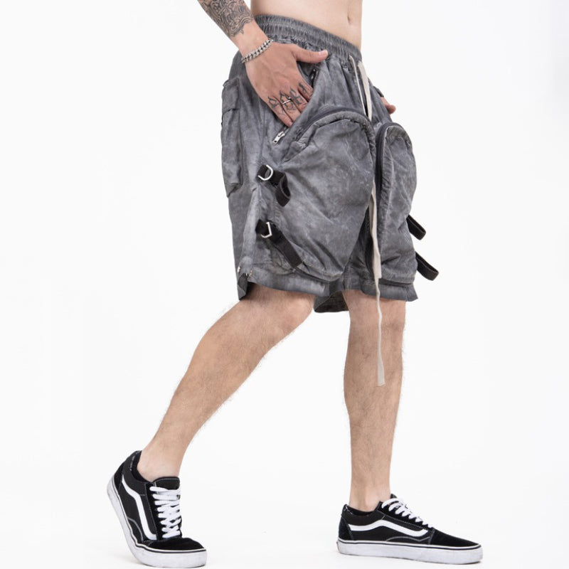 Retro Tide High Arcade Multi-pocket Casual Men's Shorts