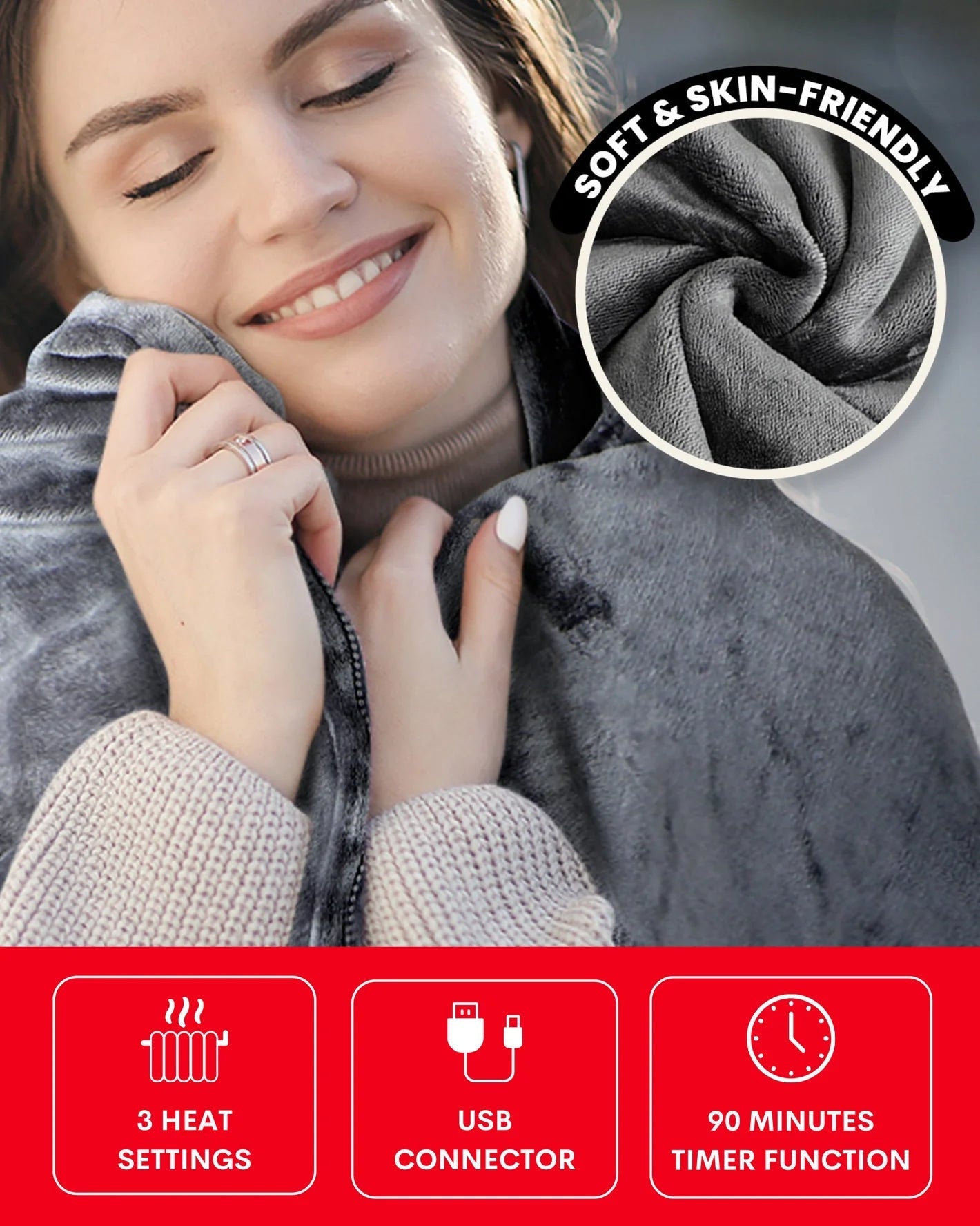 Crestsport™ Heated Blanket Shawl