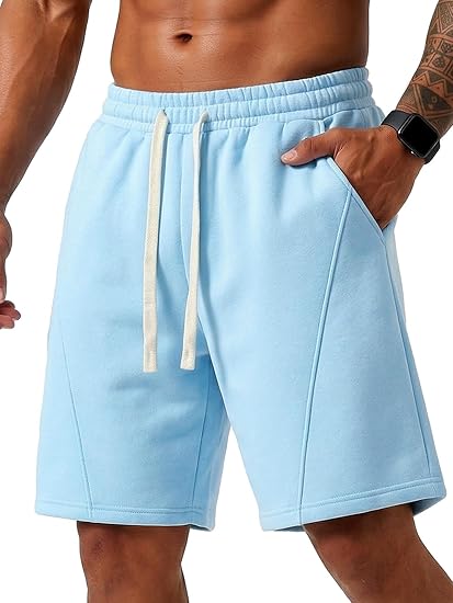 Men's 8" Baggy Sweat Shorts | Cotton Fleece with Pockets