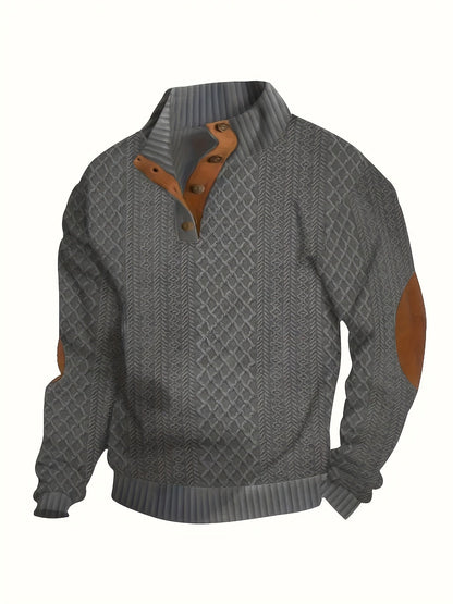 Men’s Stand Collar Casual Shirt – Modern Outdoor Style