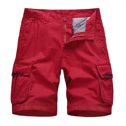 Loose Embroidered Pocket Men's Shorts