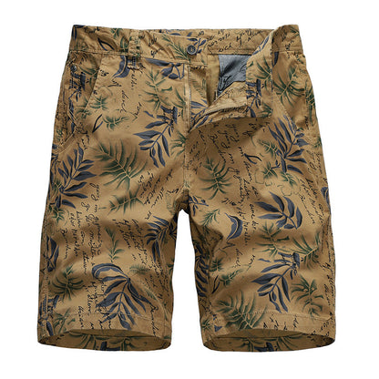 New Men's Leaves Printed Beach Shorts