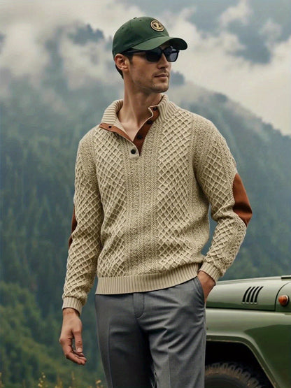 Men’s Stand Collar Casual Shirt – Modern Outdoor Style