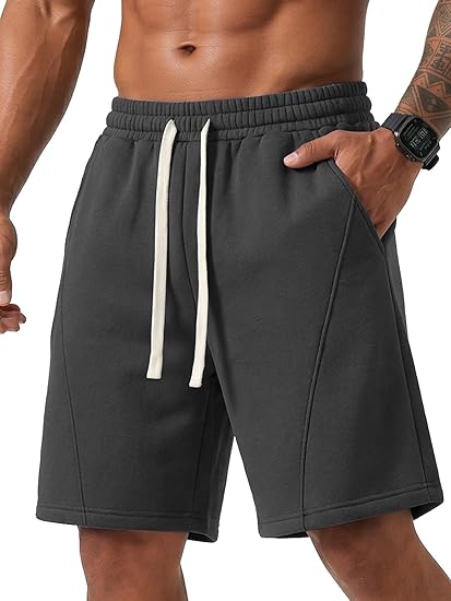 Men's 8" Baggy Sweat Shorts | Cotton Fleece with Pockets