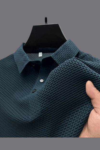 Men's Lightweight Breathable Waffle Knit Polo