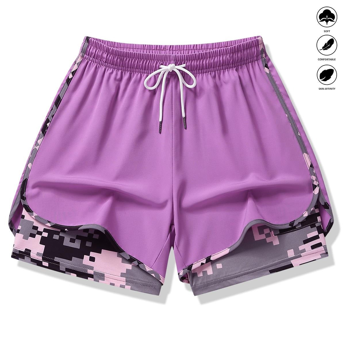 3-pack Women’s Casual Athletic Shorts With Built-in Liner