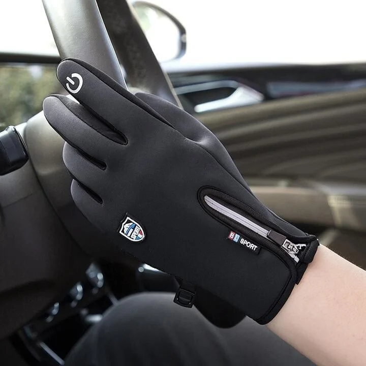 Outdoor Sports Gloves Short Plus Velvet Windproof Waterproof