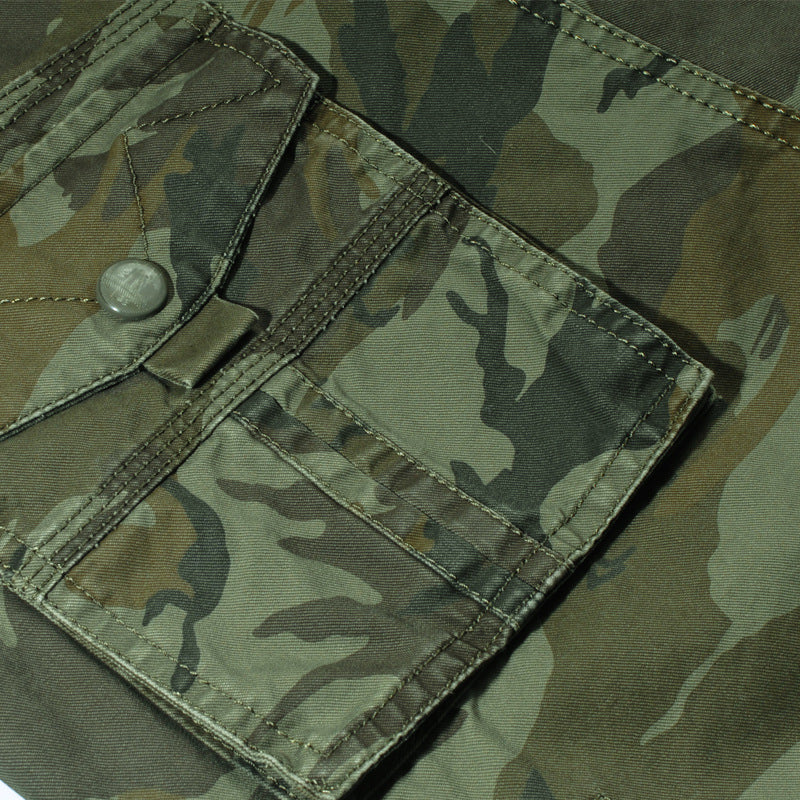 Crestsport Casual Cotton Camo Multi-pocket Men Shorts