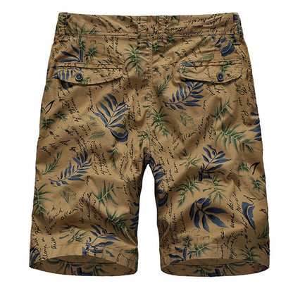 New Men's Leaves Printed Beach Shorts