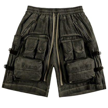 Retro Tide High Arcade Multi-pocket Casual Men's Shorts