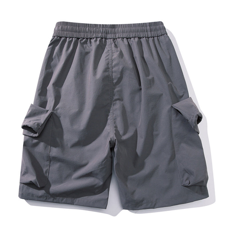 Men's Solid Color Elastic Waist Thin Shorts