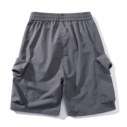 Men's Solid Color Elastic Waist Thin Shorts