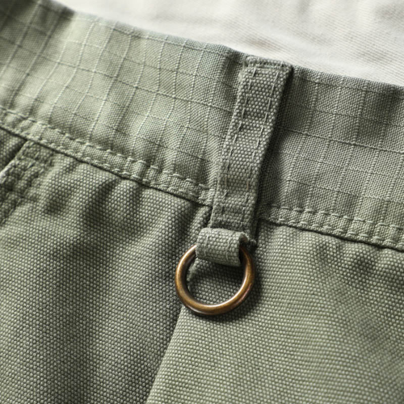 Casual Workwear Style Solid Color Cotton Men's Shorts