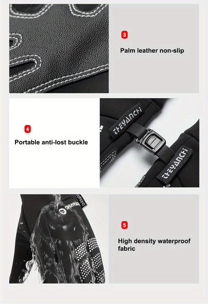 Crestsport™ Waterproof Warm Touch Screen Gloves For Running Cycling Driving Skiing